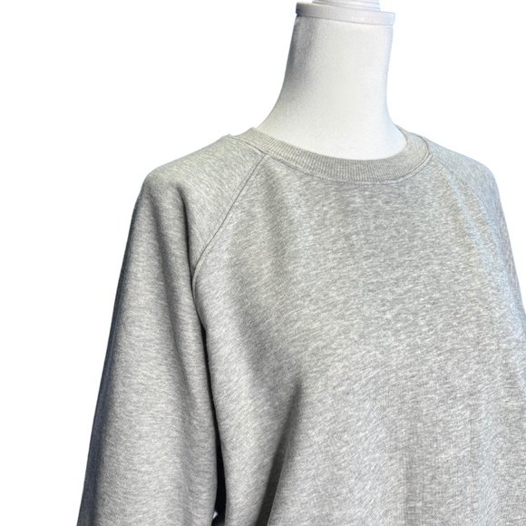 Gray Cropped Crewneck Pullover NWT - Picture 2 of 3